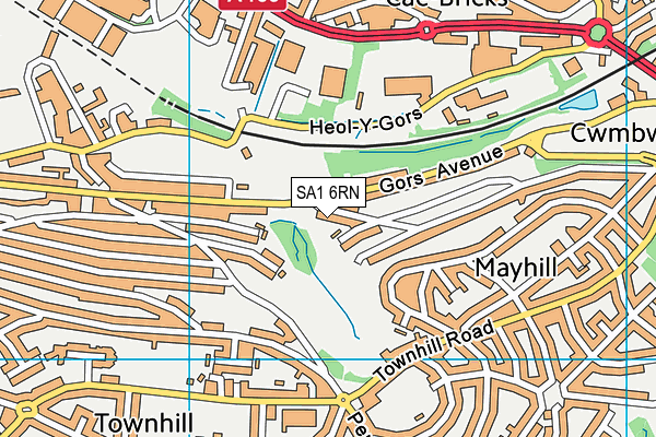 SA1 6RN map - OS VectorMap District (Ordnance Survey)