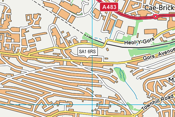 SA1 6RS map - OS VectorMap District (Ordnance Survey)