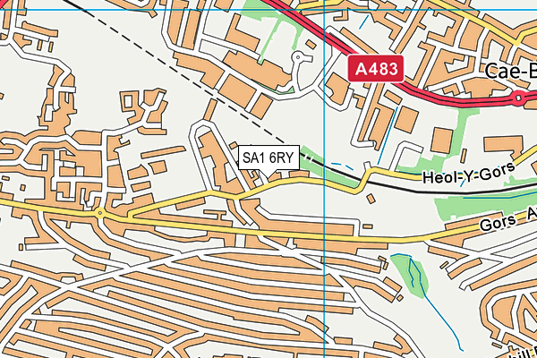 SA1 6RY map - OS VectorMap District (Ordnance Survey)