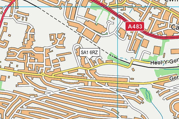 SA1 6RZ map - OS VectorMap District (Ordnance Survey)