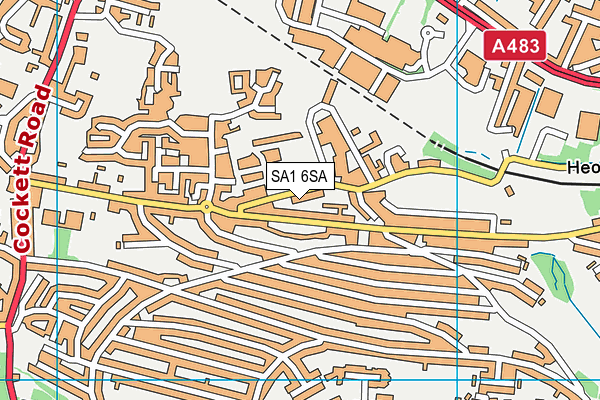 SA1 6SA map - OS VectorMap District (Ordnance Survey)