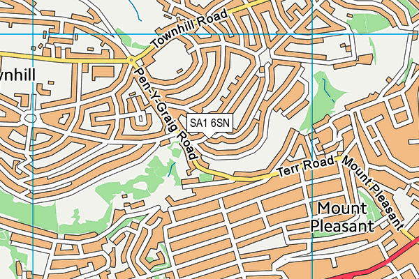 SA1 6SN map - OS VectorMap District (Ordnance Survey)