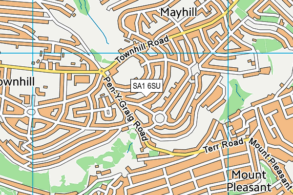 SA1 6SU map - OS VectorMap District (Ordnance Survey)