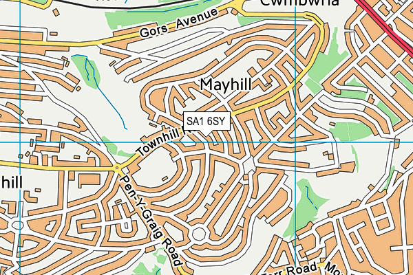 SA1 6SY map - OS VectorMap District (Ordnance Survey)