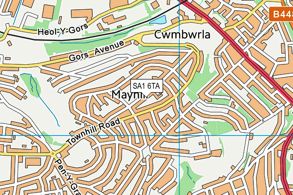 SA1 6TA map - OS VectorMap District (Ordnance Survey)