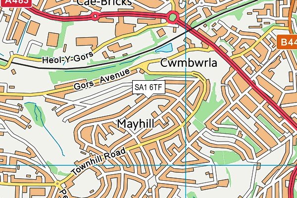 SA1 6TF map - OS VectorMap District (Ordnance Survey)