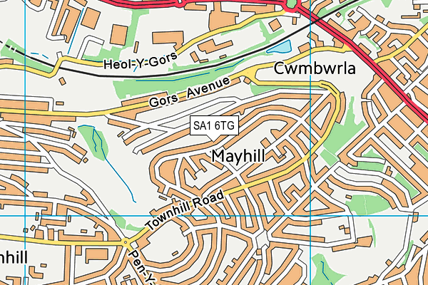 SA1 6TG map - OS VectorMap District (Ordnance Survey)