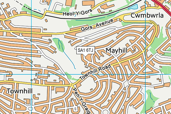 SA1 6TJ map - OS VectorMap District (Ordnance Survey)