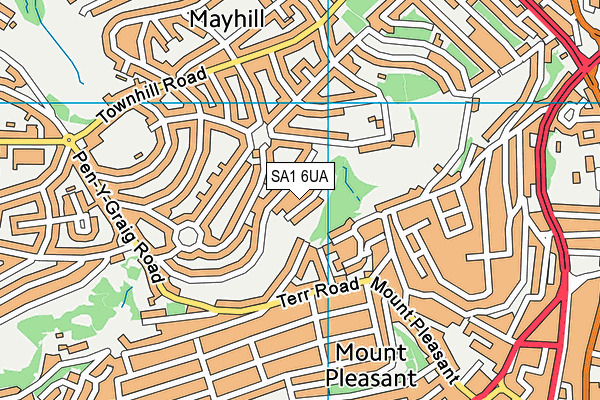 SA1 6UA map - OS VectorMap District (Ordnance Survey)