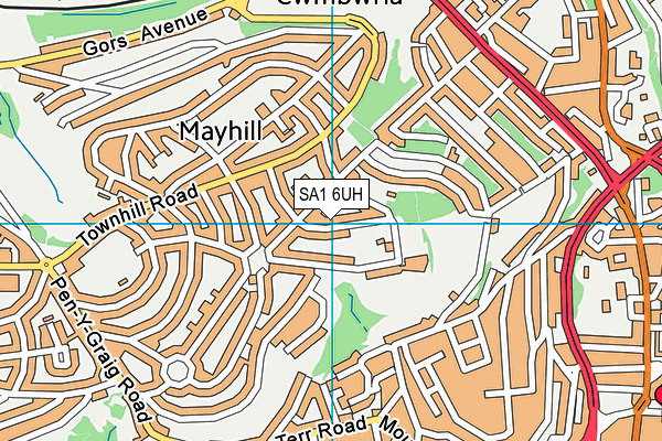 SA1 6UH map - OS VectorMap District (Ordnance Survey)