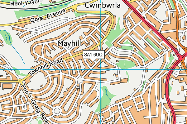 SA1 6UQ map - OS VectorMap District (Ordnance Survey)