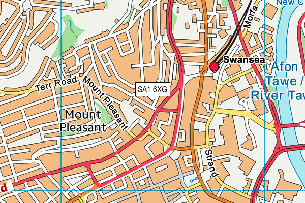 SA1 6XG map - OS VectorMap District (Ordnance Survey)