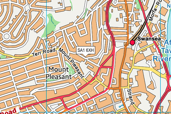 SA1 6XH map - OS VectorMap District (Ordnance Survey)