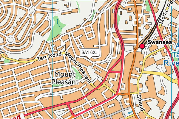 SA1 6XJ map - OS VectorMap District (Ordnance Survey)