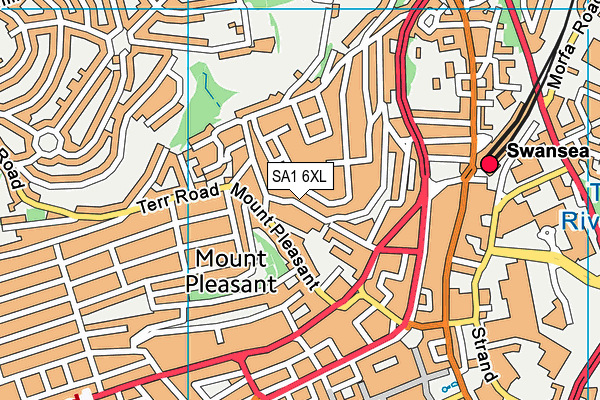 SA1 6XL map - OS VectorMap District (Ordnance Survey)