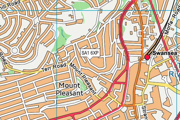 SA1 6XP map - OS VectorMap District (Ordnance Survey)