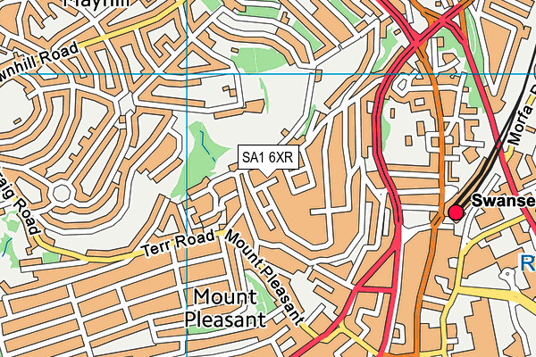 SA1 6XR map - OS VectorMap District (Ordnance Survey)