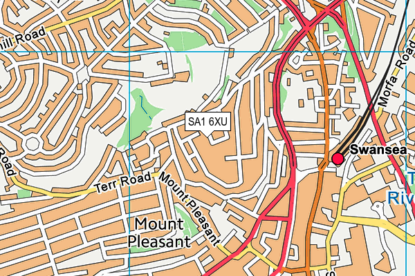 SA1 6XU map - OS VectorMap District (Ordnance Survey)