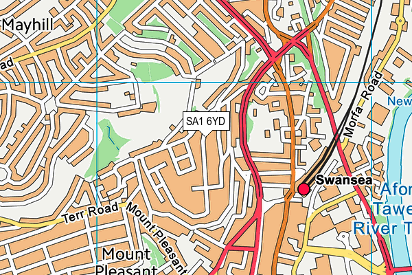 SA1 6YD map - OS VectorMap District (Ordnance Survey)