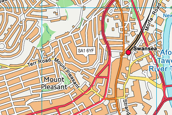 SA1 6YF map - OS VectorMap District (Ordnance Survey)