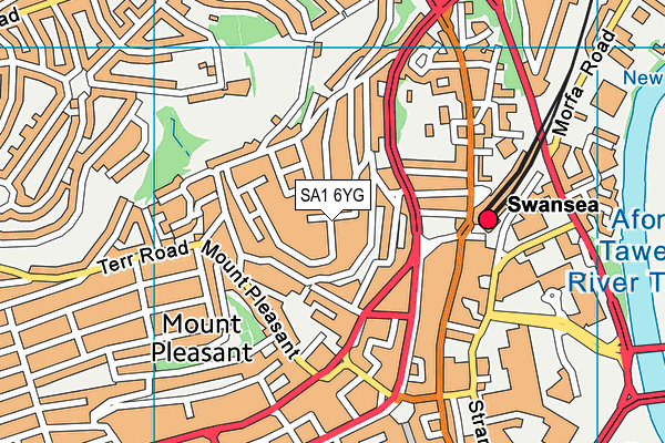 SA1 6YG map - OS VectorMap District (Ordnance Survey)