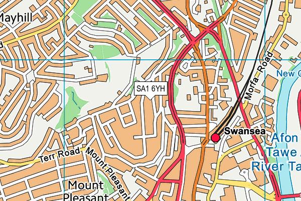 SA1 6YH map - OS VectorMap District (Ordnance Survey)