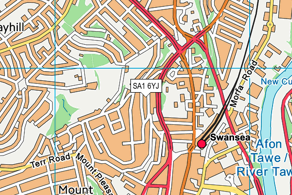 SA1 6YJ map - OS VectorMap District (Ordnance Survey)