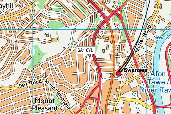 SA1 6YL map - OS VectorMap District (Ordnance Survey)