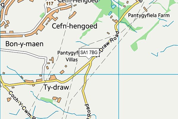 SA1 7BG map - OS VectorMap District (Ordnance Survey)