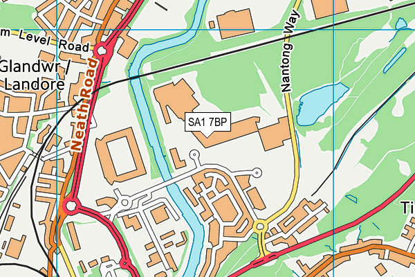 SA1 7BP map - OS VectorMap District (Ordnance Survey)