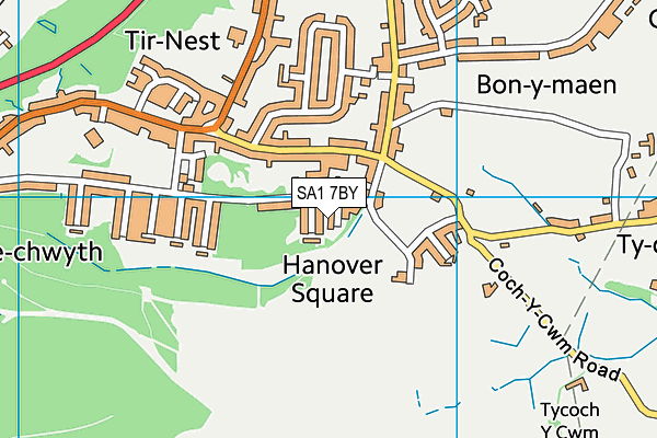 SA1 7BY map - OS VectorMap District (Ordnance Survey)