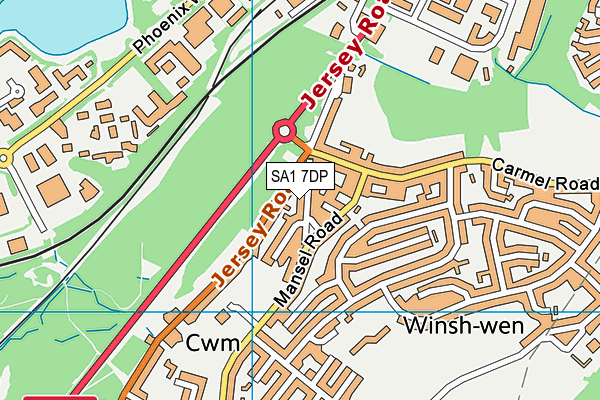 SA1 7DP map - OS VectorMap District (Ordnance Survey)