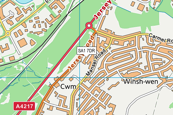 SA1 7DR map - OS VectorMap District (Ordnance Survey)