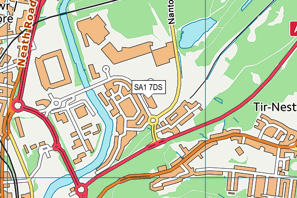SA1 7DS map - OS VectorMap District (Ordnance Survey)