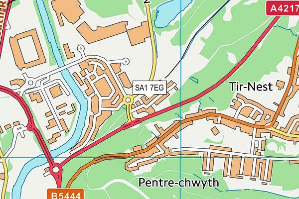 SA1 7EG map - OS VectorMap District (Ordnance Survey)