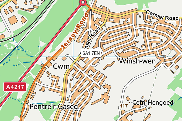 SA1 7EN map - OS VectorMap District (Ordnance Survey)