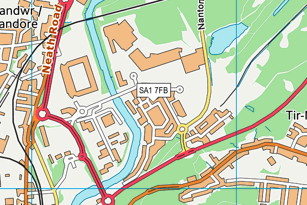 SA1 7FB map - OS VectorMap District (Ordnance Survey)