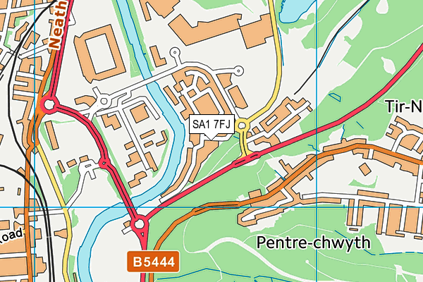 SA1 7FJ map - OS VectorMap District (Ordnance Survey)