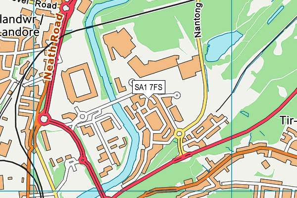 SA1 7FS map - OS VectorMap District (Ordnance Survey)