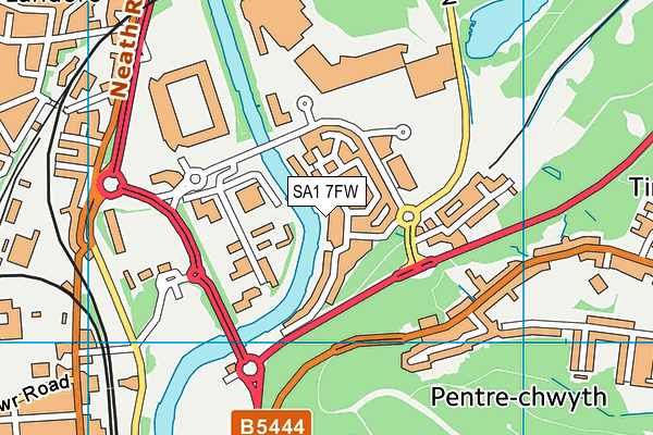 SA1 7FW map - OS VectorMap District (Ordnance Survey)