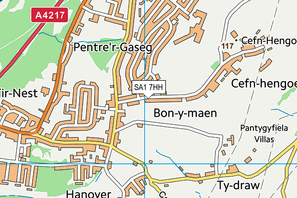 SA1 7HH map - OS VectorMap District (Ordnance Survey)