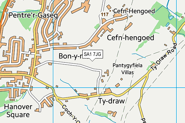 SA1 7JG map - OS VectorMap District (Ordnance Survey)