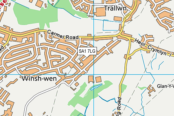 SA1 7LG map - OS VectorMap District (Ordnance Survey)