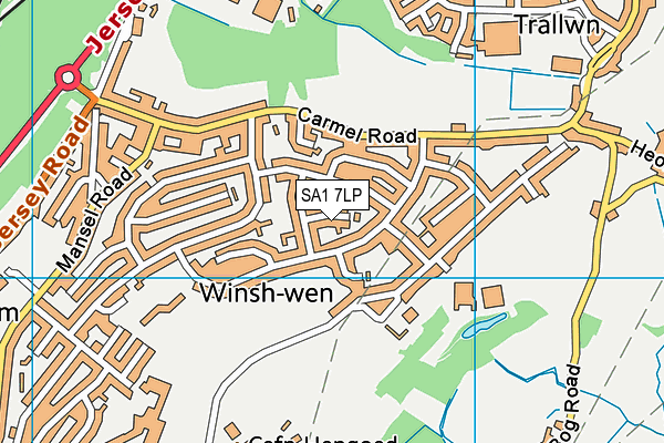 SA1 7LP map - OS VectorMap District (Ordnance Survey)