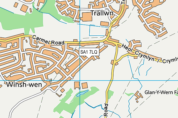 SA1 7LQ map - OS VectorMap District (Ordnance Survey)