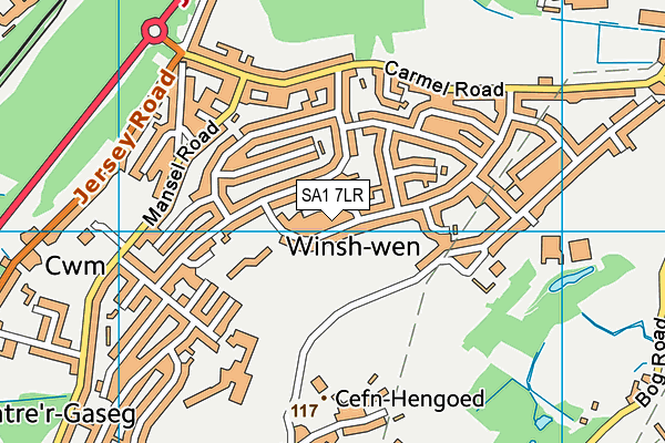 SA1 7LR map - OS VectorMap District (Ordnance Survey)