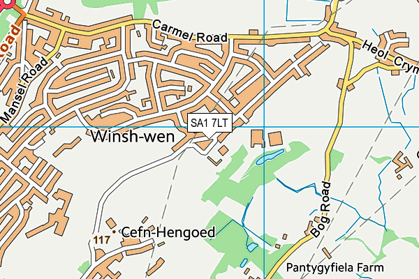 SA1 7LT map - OS VectorMap District (Ordnance Survey)