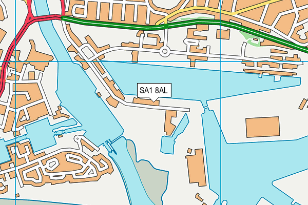 SA1 8AL map - OS VectorMap District (Ordnance Survey)
