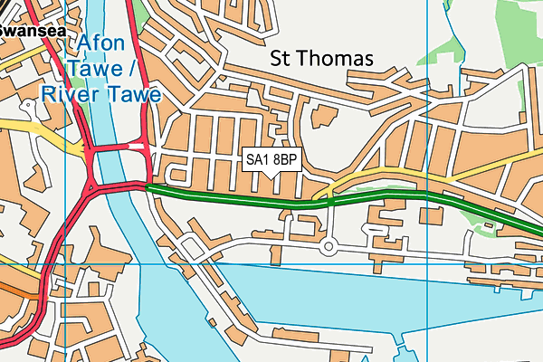 SA1 8BP map - OS VectorMap District (Ordnance Survey)