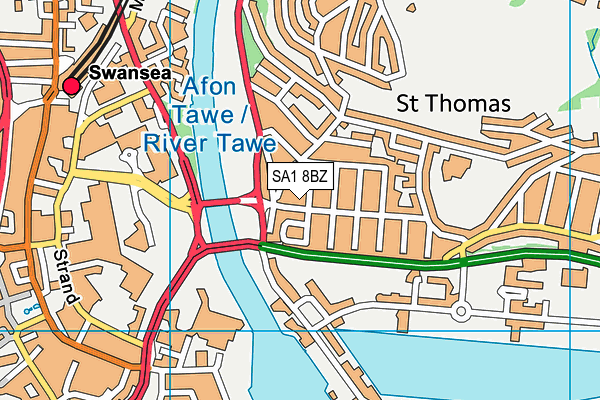 SA1 8BZ map - OS VectorMap District (Ordnance Survey)